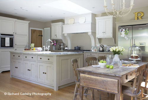 Rachel and James Fraser, Brenchly, Kent. TBF painted kitchen
